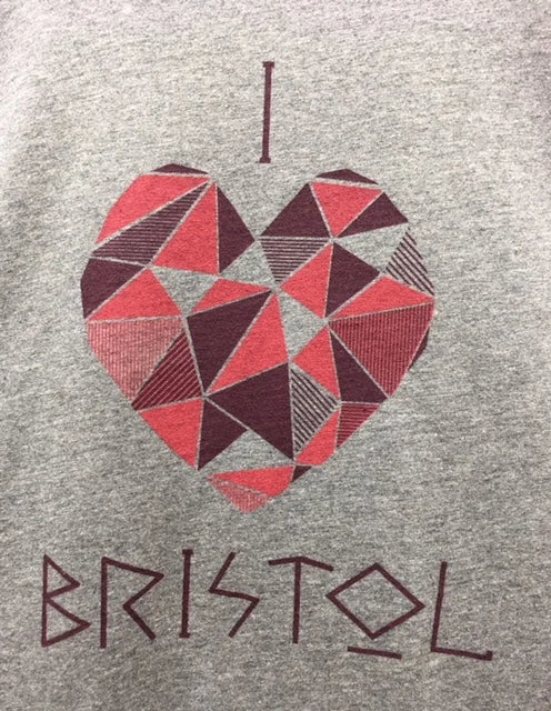 Geometric I Love Bristol T-shirt