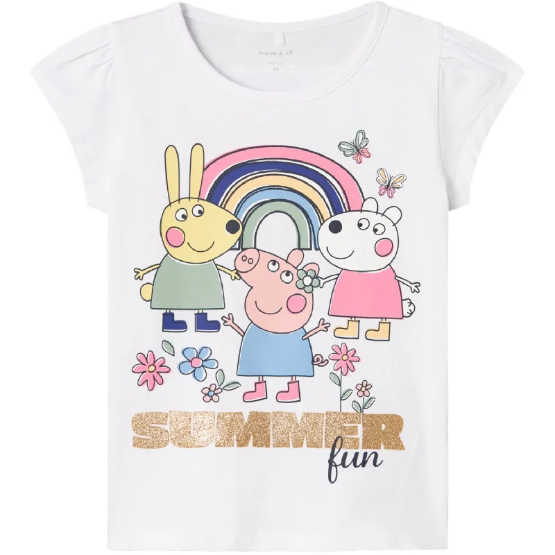 Name It Bright White Arbina Peppa Pig T-Shirt