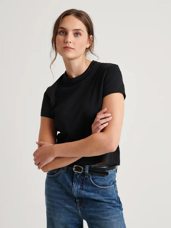 Iconic Pima Stretch Baby Tee - Black