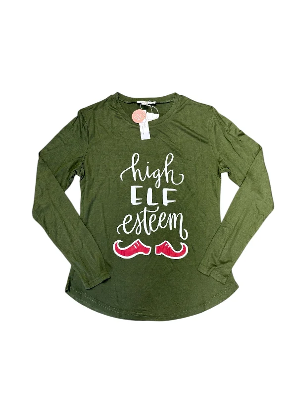 Top Long Sleeve Basic By Clothes Mentor In Green, Size: S