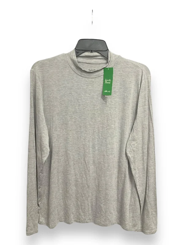 Top Long Sleeve Basic By Clothes Mentor In Grey, Size: Xl