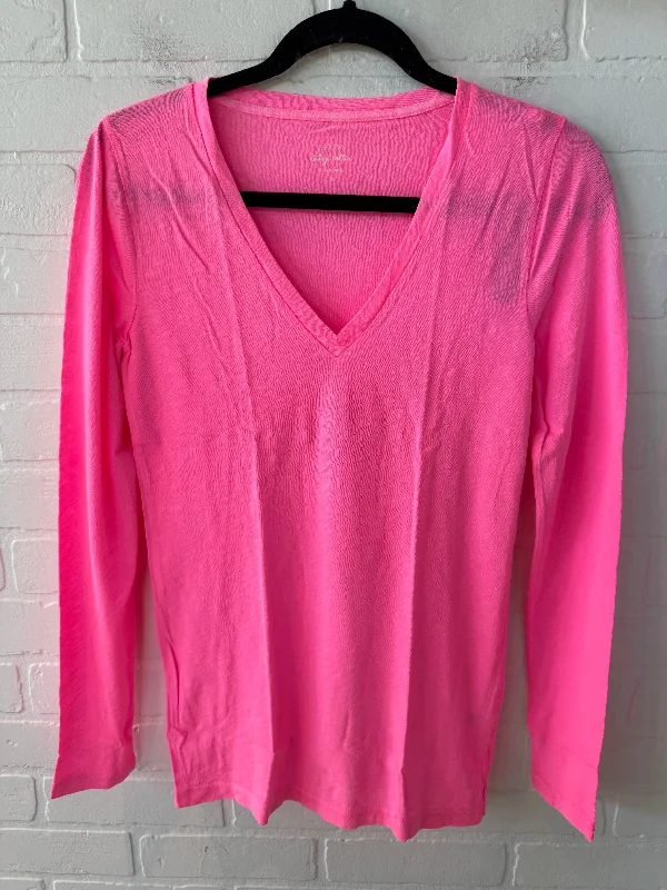 Top Long Sleeve Basic By J. Crew In Pink, Size: S