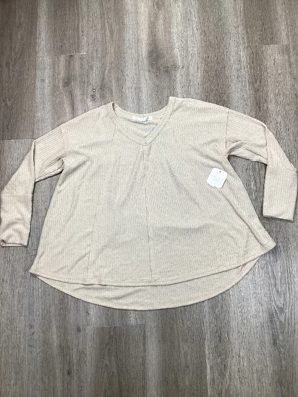 Top Long Sleeve By Altard State In Tan, Size: S