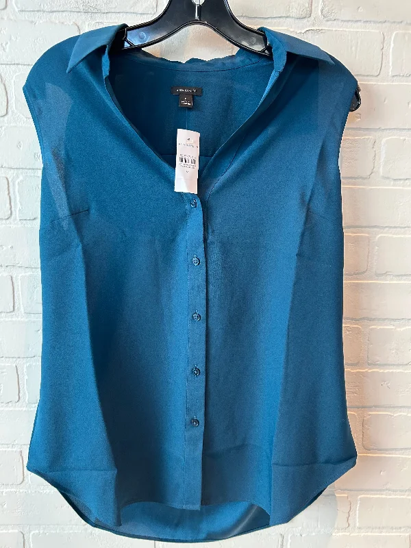 Top Long Sleeve By Ann Taylor In Blue, Size: M