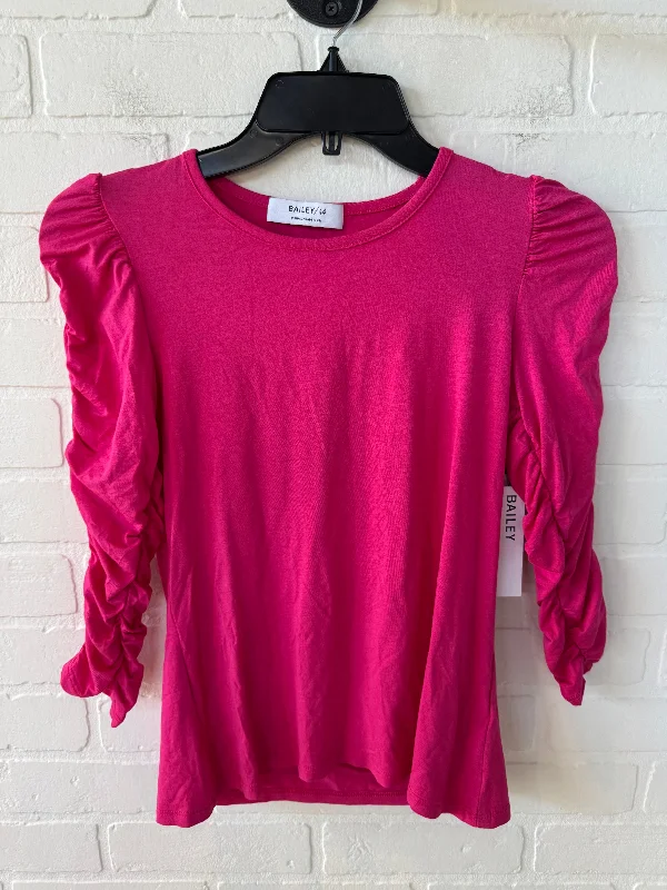 Top Long Sleeve By Bailey 44 In Pink, Size: Xs