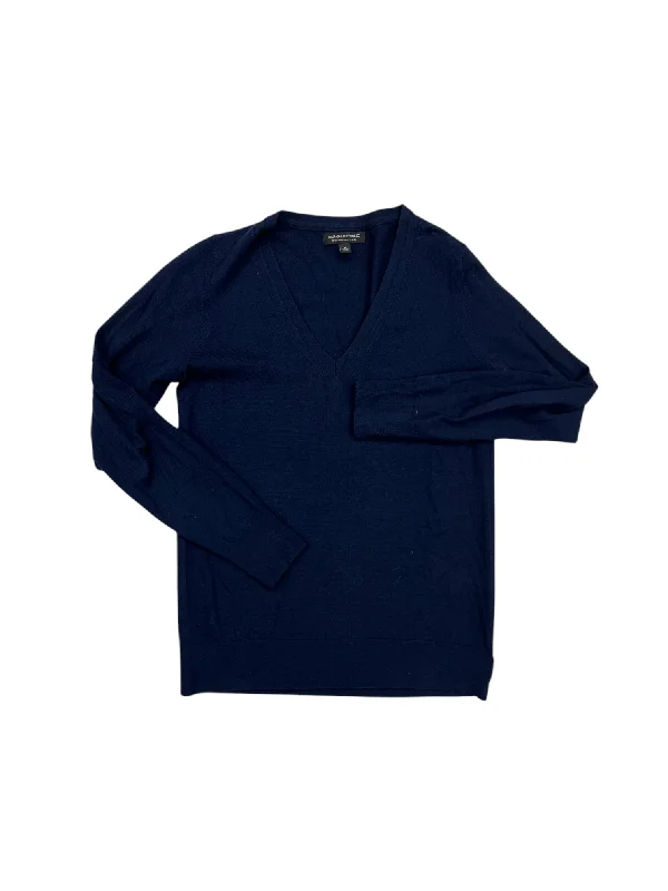 Top Long Sleeve By Banana Republic In Navy, Size: S