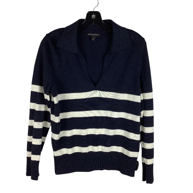 Top Long Sleeve By Banana Republic In Navy, Size: S