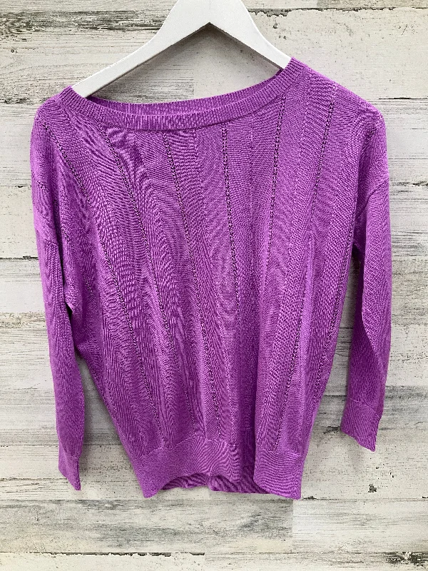 Top Long Sleeve By Banana Republic In Purple, Size: Xs