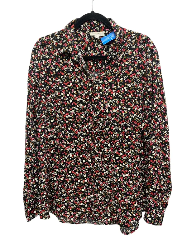 Top Long Sleeve By Beachlunchlounge In Floral Print, Size: Xl