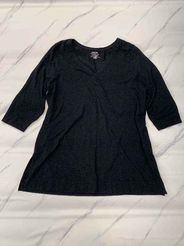 Top Long Sleeve By Chicos In Black, Size: Xl