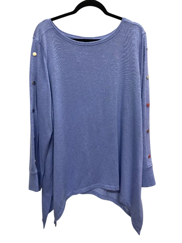 Top Long Sleeve By Chicos In Blue, Size: 4