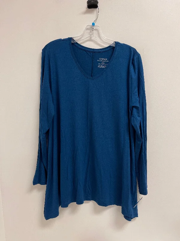 Top Long Sleeve By Chicos In Blue, Size: L