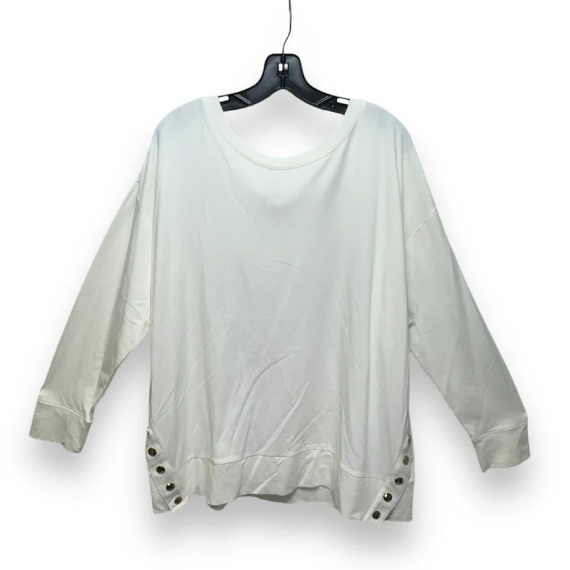 Top Long Sleeve By Chicos In Cream, Size: Xl