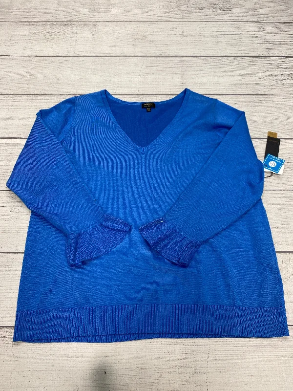 Top Long Sleeve By Maree Pour Toi In Blue, Size: Xl