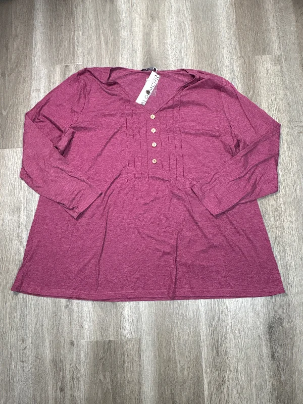 Top Long Sleeve By Clothes Mentor In Purple, Size: Xl