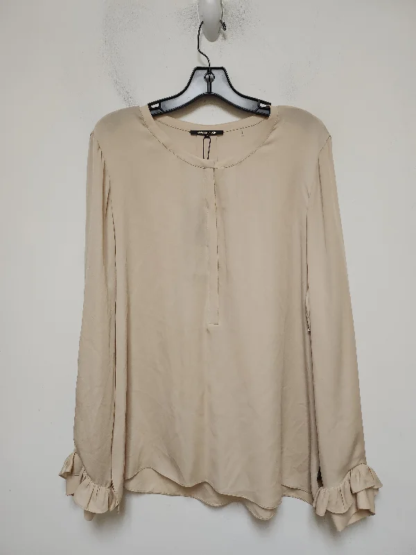 Top Long Sleeve By Clothes Mentor In Tan, Size: Xl