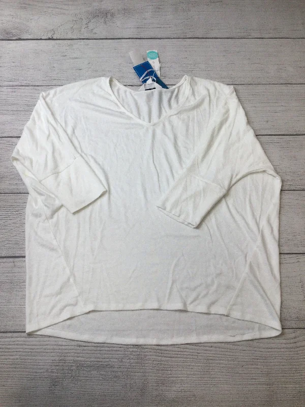 Top Long Sleeve By Market Spruce In White, Size: Xl