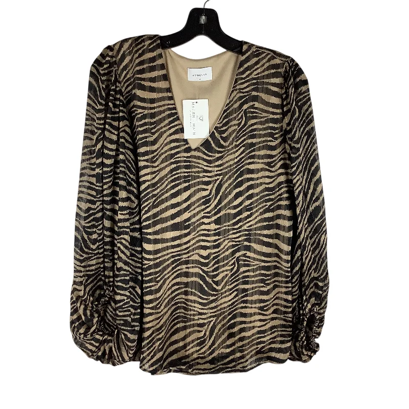 Top Long Sleeve By Cmc In Animal Print, Size: M