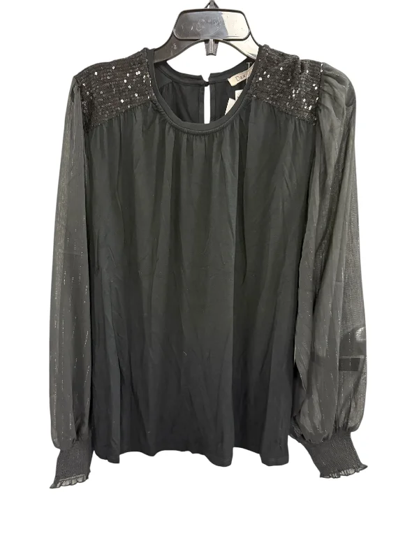 Top Long Sleeve By Dex In Black, Size: Xl