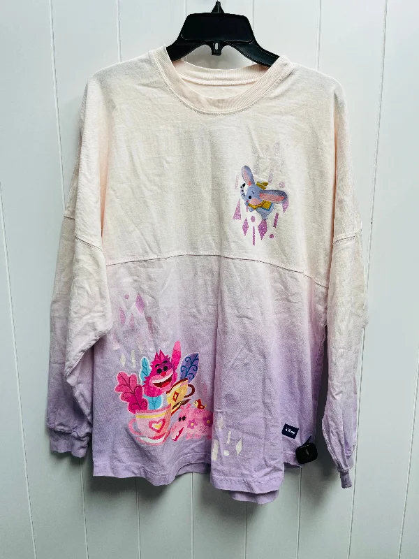 Top Long Sleeve By Disney Store In Pink & Purple, Size: M