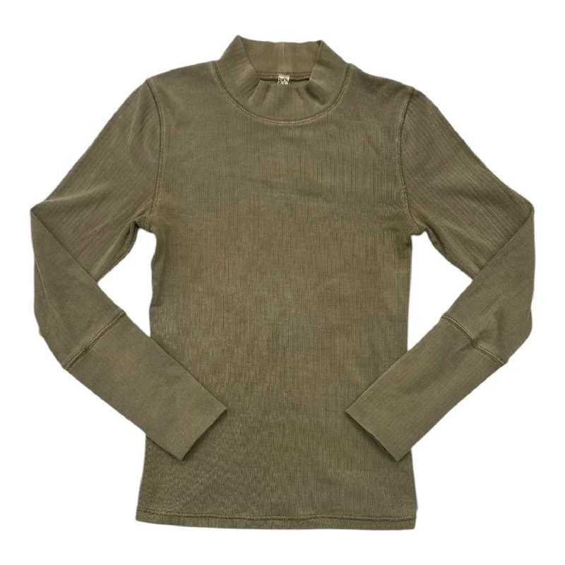 Top Long Sleeve By Free People In Green, Size: S