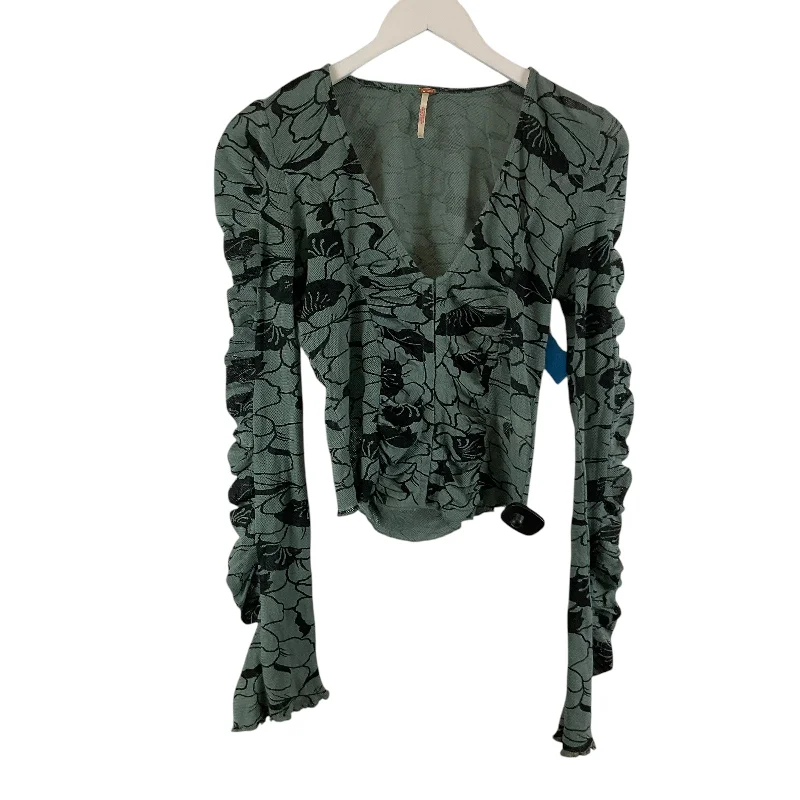 Top Long Sleeve By Free People In Green, Size: Xs