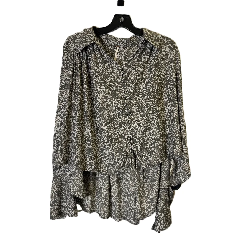 Top Long Sleeve By Free People In Grey, Size: Xs