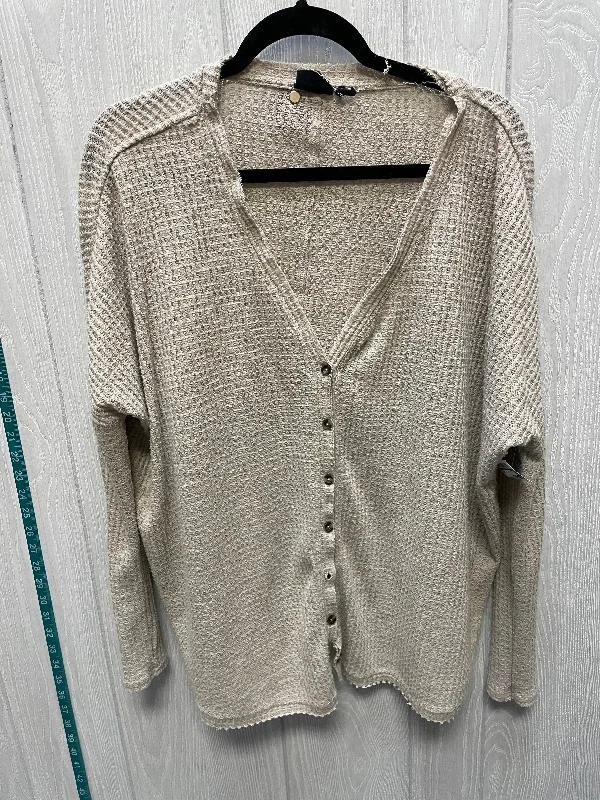 Top Long Sleeve By Free People In Tan, Size: M