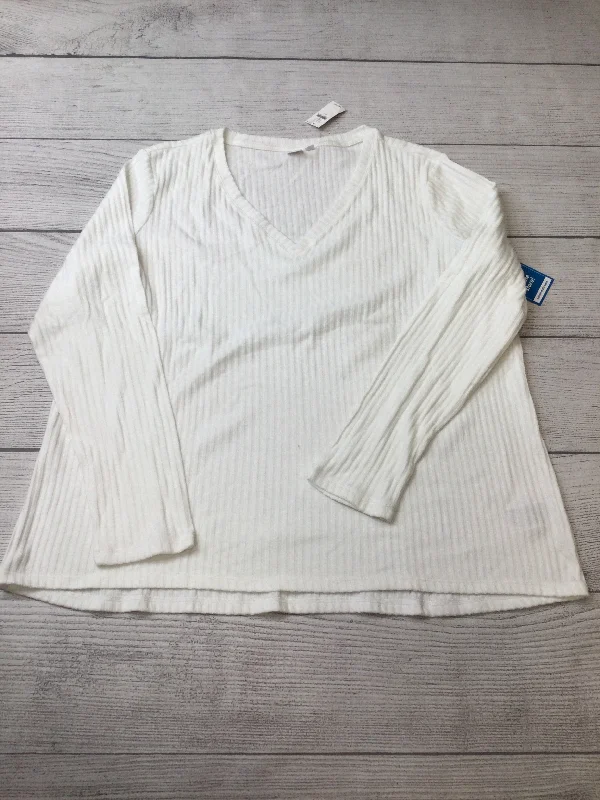 Top Long Sleeve By Gap In White, Size: Xxl