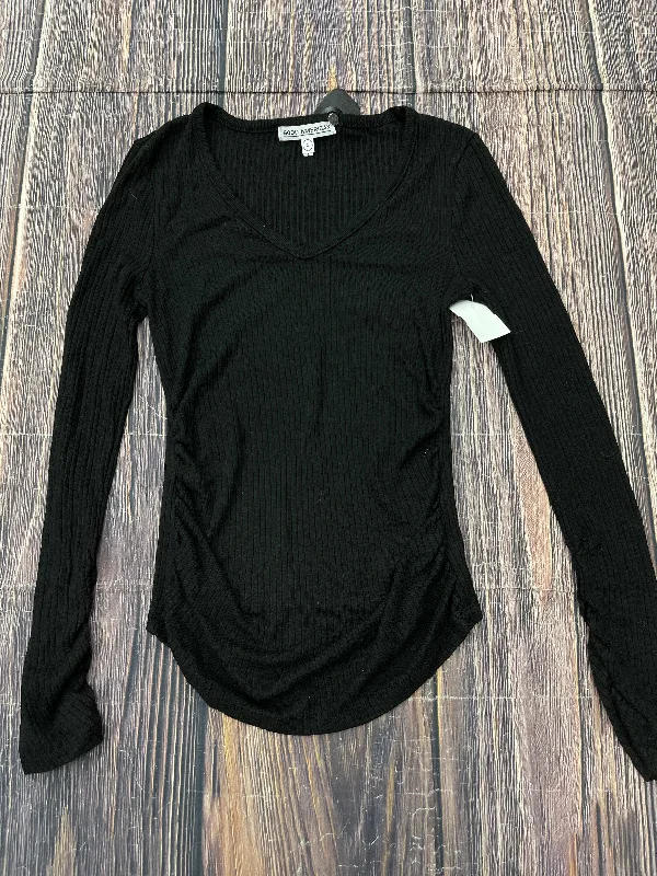 Top Long Sleeve By Good American In Black, Size: M