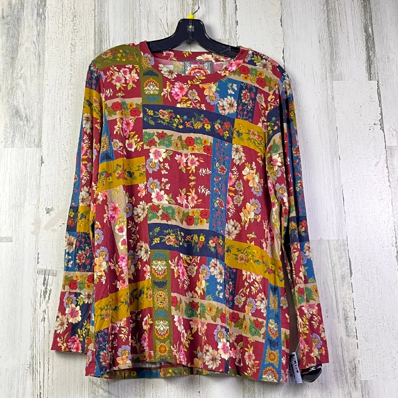 Top Long Sleeve By Johnny Was In Multi-colored, Size: L