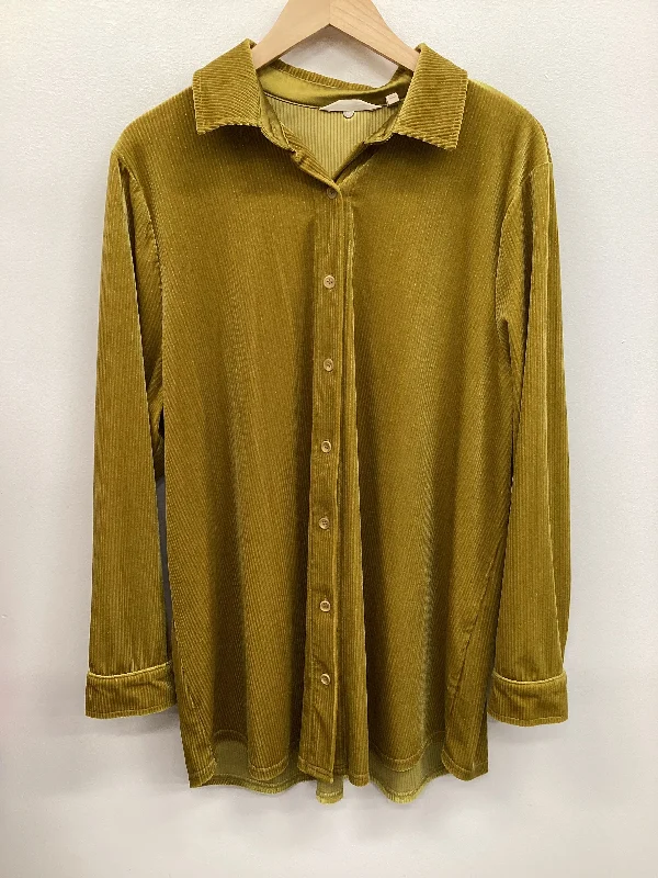 Top Long Sleeve By Soft Surroundings In Yellow, Size: 1x