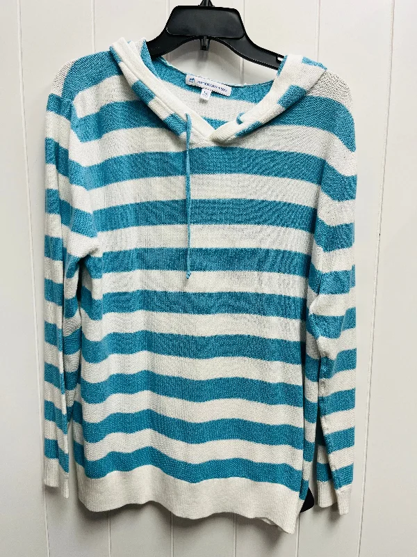 Top Long Sleeve By Southern Tide In Blue & White, Size: Xl