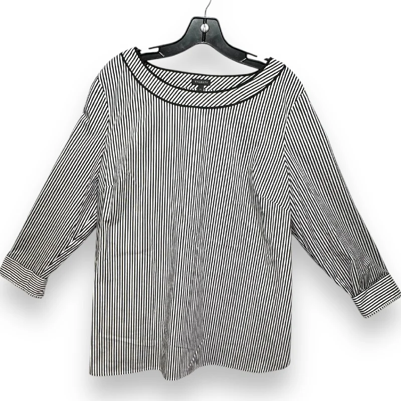 Top Long Sleeve By Talbots In Striped Pattern, Size: Xl