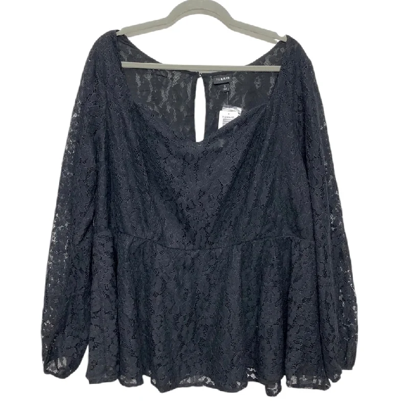 Top Long Sleeve By Torrid In Black, Size: 3x