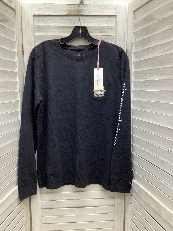 Top Long Sleeve By Vineyard Vines In Black, Size: M