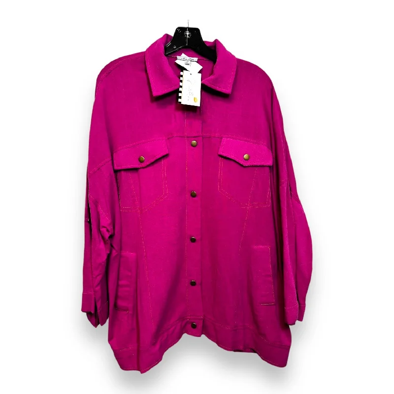 Top Long Sleeve By White Birch In Pink, Size: 2x