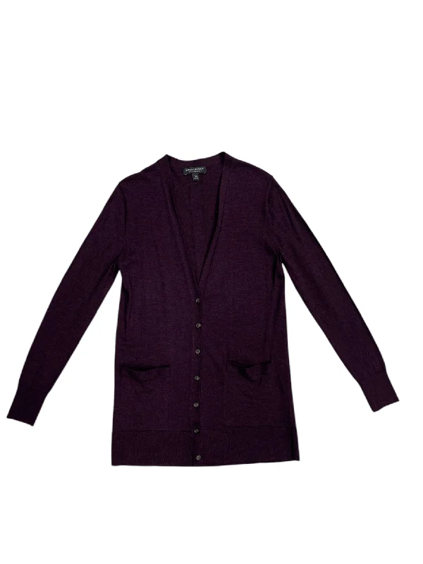 Cardigan By Banana Republic In Purple, Size: Xs