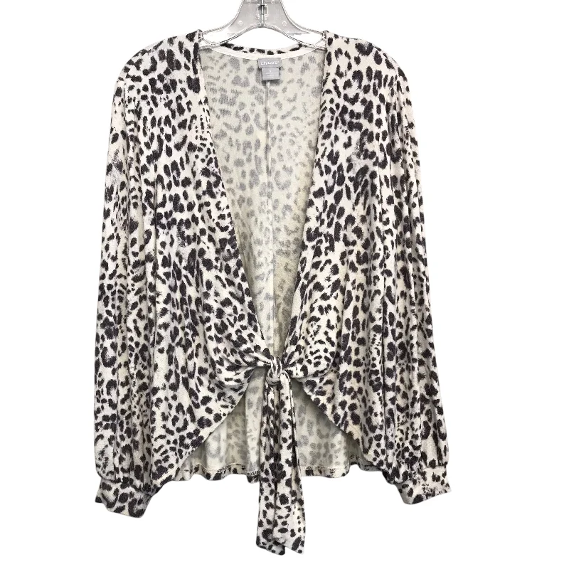 Cardigan By Chicos In Animal Print, Size:S