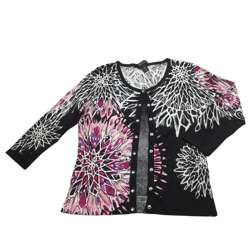 Cardigan By White House Black Market In Black & Pink, Size: M