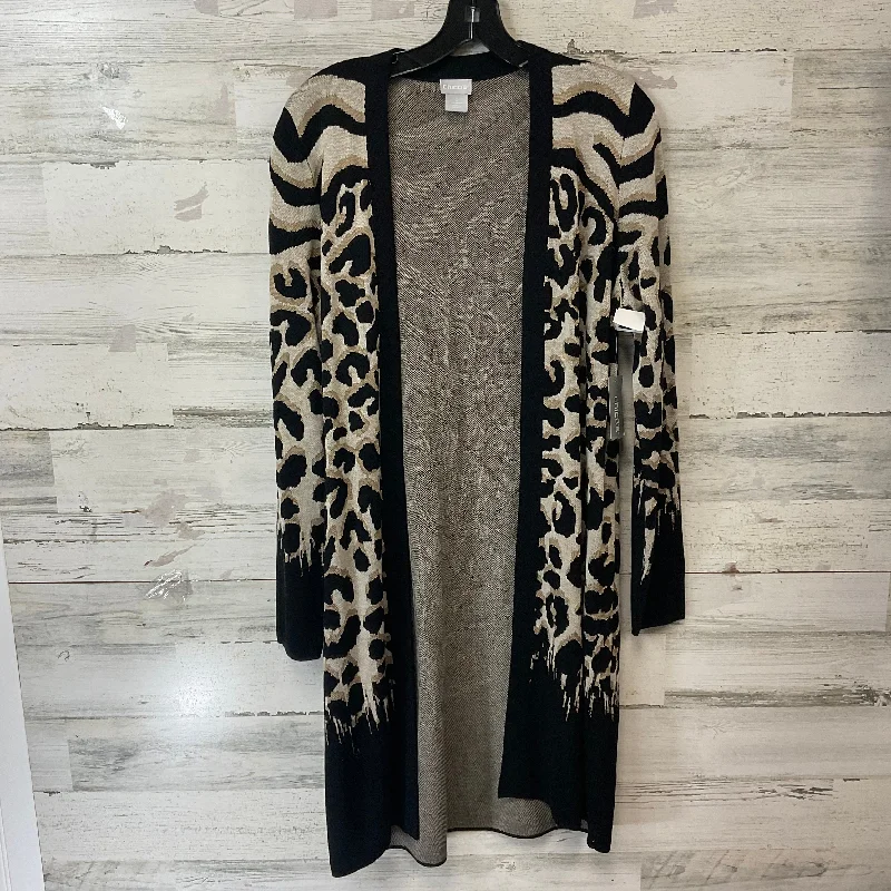 Sweater Cardigan By Chicos In Animal Print, Size: S