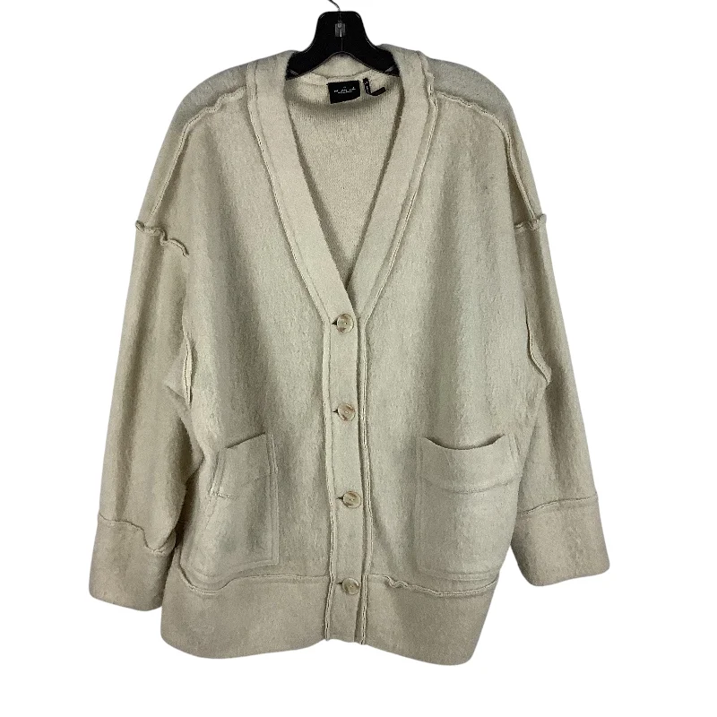 Sweater Cardigan By Clothes Mentor In Beige, Size: L