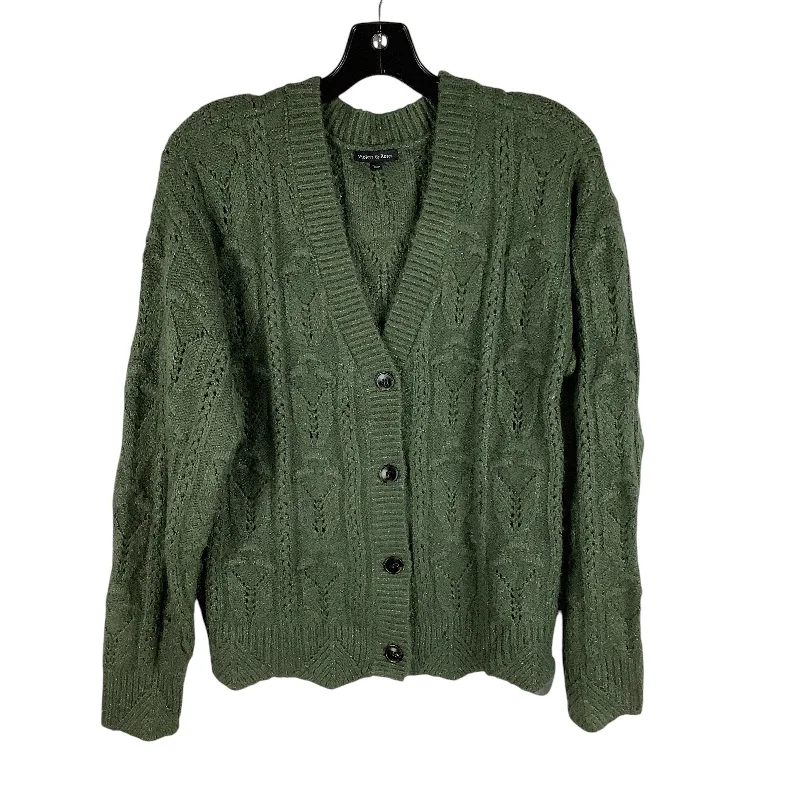 Sweater Cardigan By Clothes Mentor In Green, Size: L