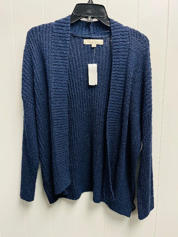 Sweater Cardigan By Loft In Navy, Size: L