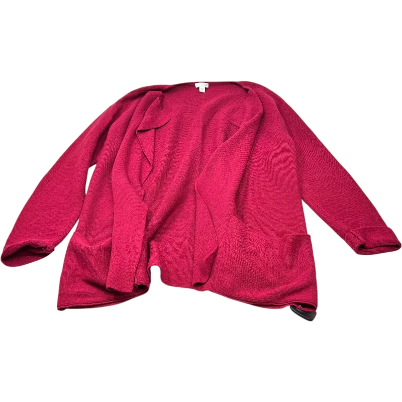 Sweater Cardigan By Pure Jill In Red, Size: M