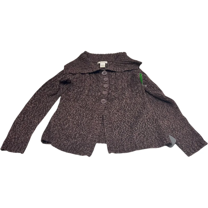 Sweater Cardigan By Reference Point In Brown, Size: S