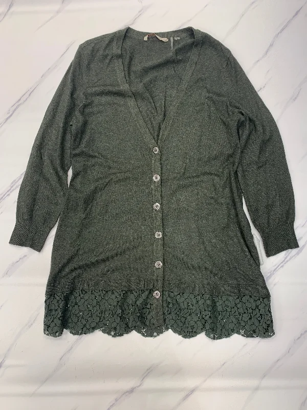 Sweater Cardigan By Soft Surroundings In Green, Size: Xl