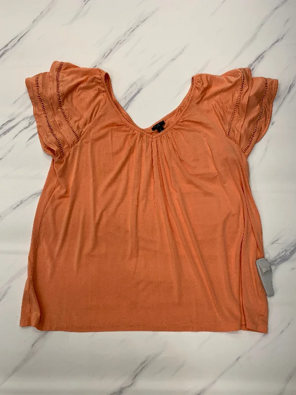 Top Sleeveless Basic By Ann Taylor In Orange, Size: Petite Large