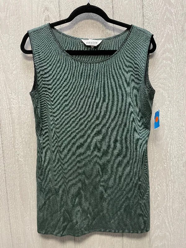 Top Sleeveless By Misook In Green, Size: M