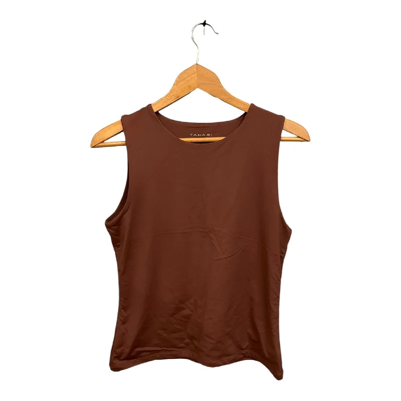 Top Sleeveless By Tahari By Arthur Levine In Brown, Size: M